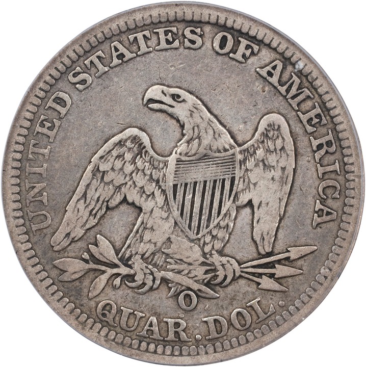 1843-O 25c Large O, FS-501 VF20 thumbnail 2