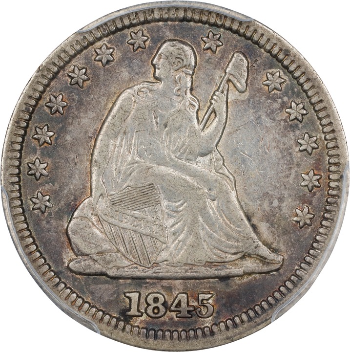 1845 25c Repunched Date, FS-301 MS thumbnail 2