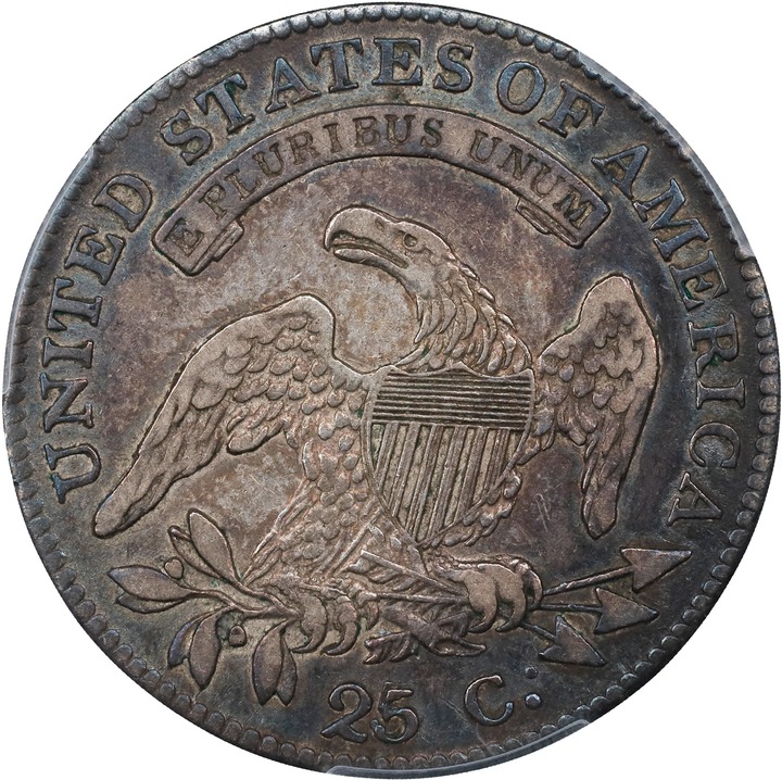 1819 25c Small 9 VF25 CAC thumbnail 11