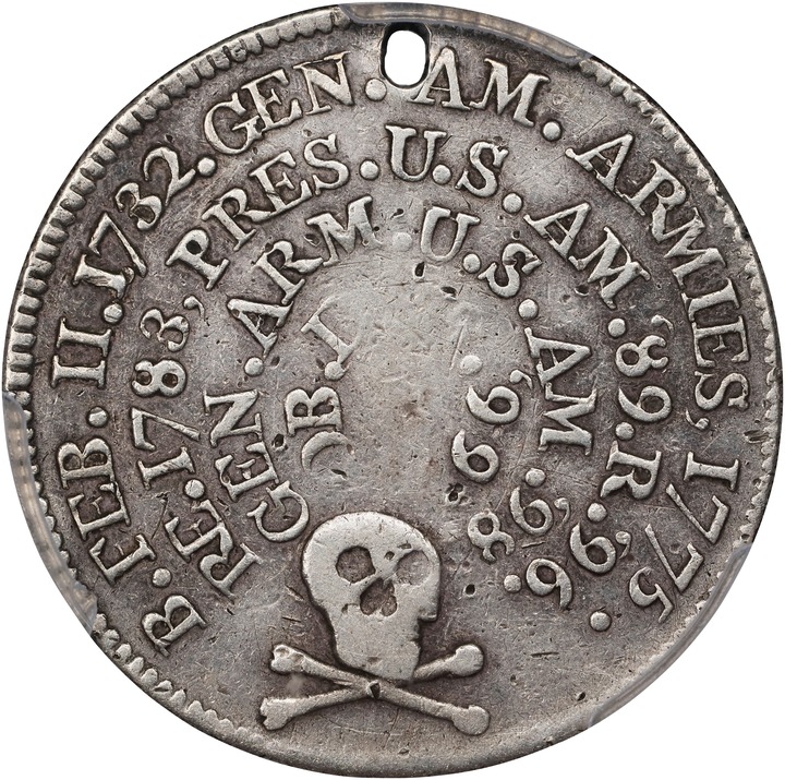 (1800) Medal Washington, Funeral Skull, Silver MS thumbnail 2