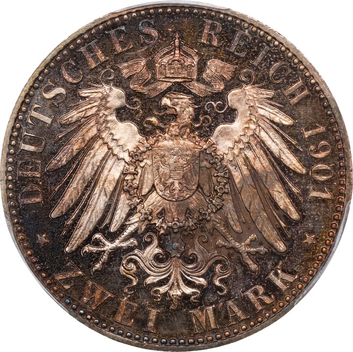 1901-A 2 Mk 200th Anniversary Kingdom of Prussia PR CAM (KM-525) PR60 CAM thumbnail 2