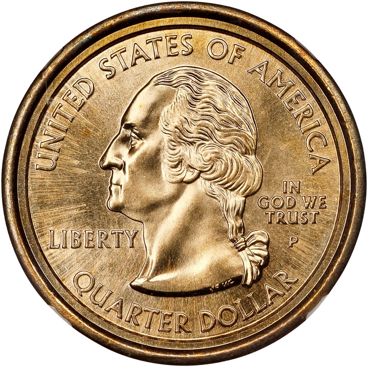 Image for (2000)-P $1  Sacagawea, Mule with 25c Obverse MS63