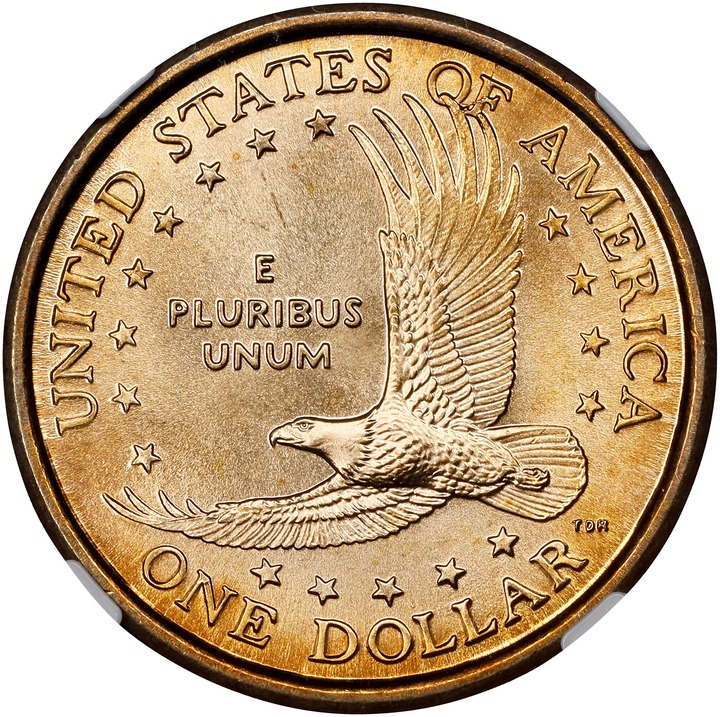 (2000)-P $1  Sacagawea, Mule with 25c Obverse MS63 thumbnail 2