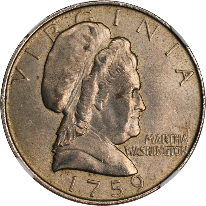 Image for "1759" (1985) P5c Martha Washington, Nickel, J-2182 MS63