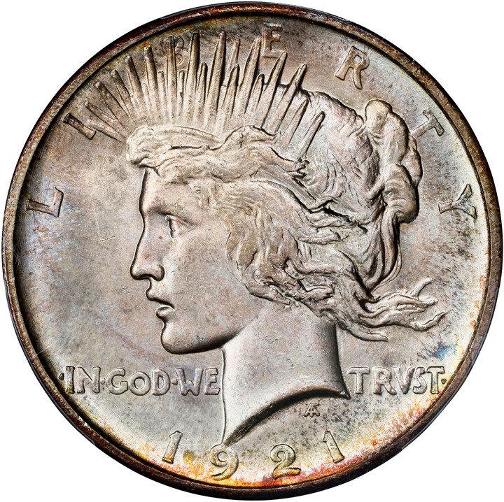 Image for 1921 $1  Peace, Polishing Lines, VAM 1H MS65