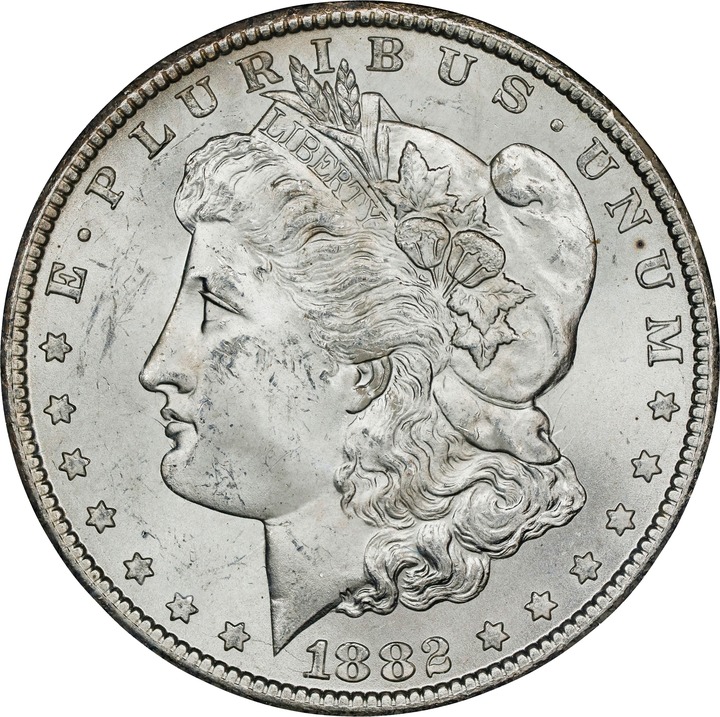 1882-CC $1  GSA Hoard, Hard package MS63 CAC thumbnail 3