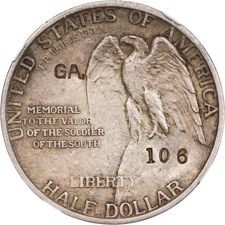 1925 50c Stone Mountain, GA Counterstamp AU55 thumbnail 7