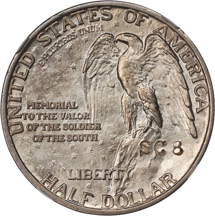 1925 50c Stone Mountain, S.C. Counterstamp AU55 thumbnail 5