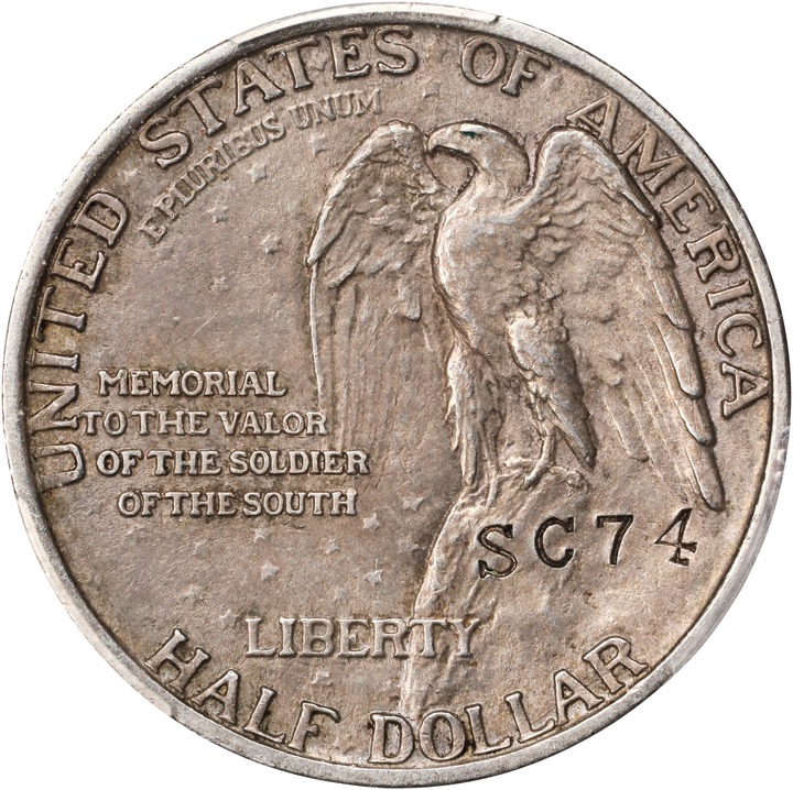 Image for 1925 50c Stone Mountain, S.C. Counterstamp AU53
