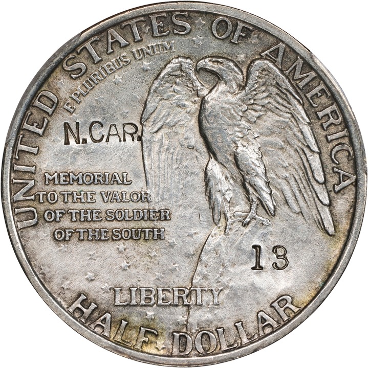 1925 50c Stone Mountain, N.CAR. Counterstamp AU53 thumbnail 5