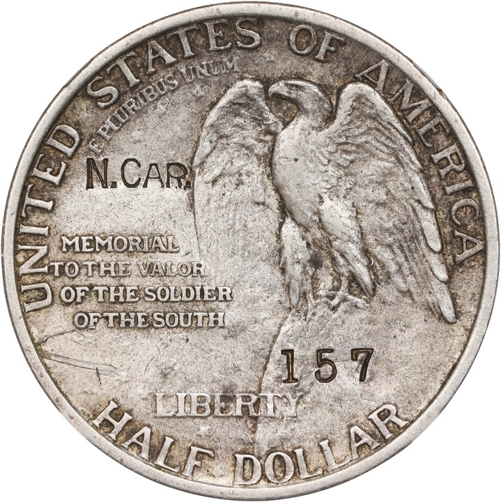 1925 50c Stone Mountain, N.CAR. Counterstamp AU53 thumbnail 3