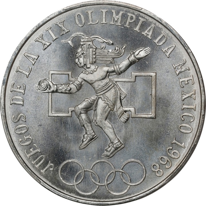 Image for 1968-Mo 25P Type 1, Variety 1, Olympics, KM-479.1 MS (KM-479.1) MS64