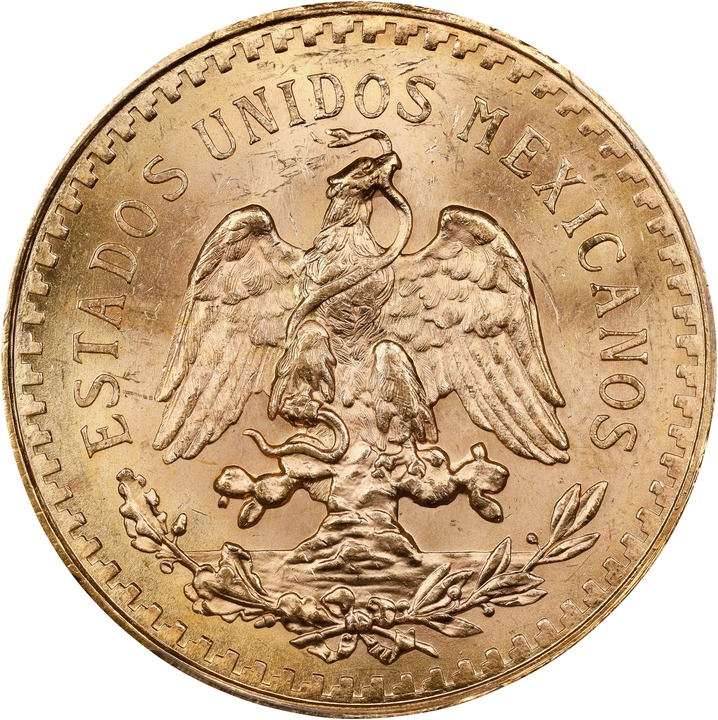 Mexico 50P 37.5g Gold Centenario, 1921-1947 MS [Type] (KM-481) VF20 thumbnail 8