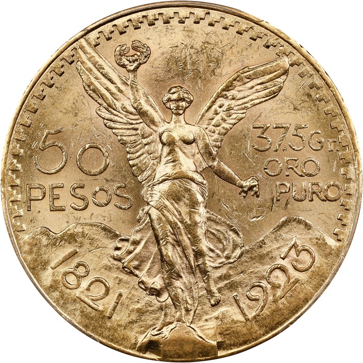 Image for Mexico 50P 37.5g Gold Centenario, 1921-1947 MS [Type] (KM-481) VF20