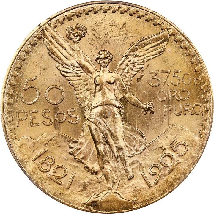 Mexico 50P 37.5g Gold Centenario, 1921-1947 MS [Type] (KM-481) VF20 thumbnail 11