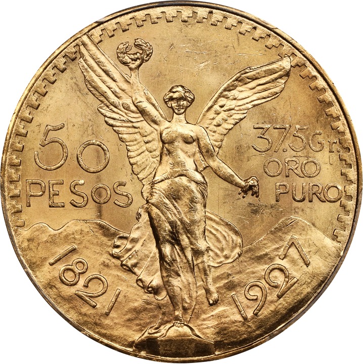 Mexico 50P 37.5g Gold Centenario, 1921-1947 MS [Type] (KM-481) VF20 thumbnail 21