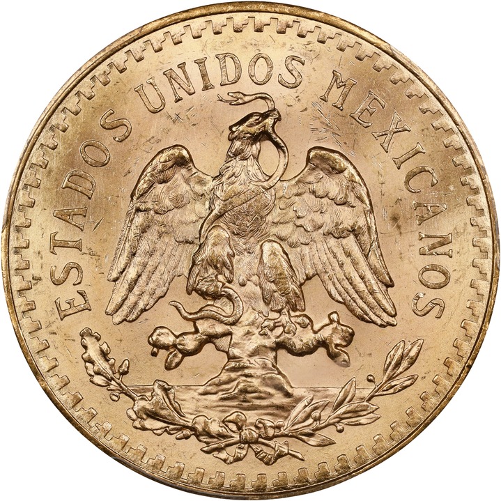 Mexico 50P 37.5g Gold Centenario, 1921-1947 MS [Type] (KM-481) VF20 thumbnail 14