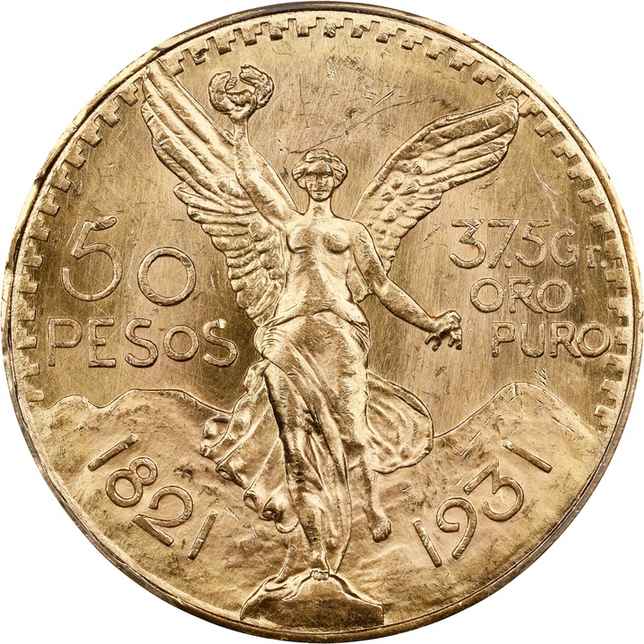 Mexico 50P 37.5g Gold Centenario, 1921-1947 MS [Type] (KM-481) VF20 thumbnail 17