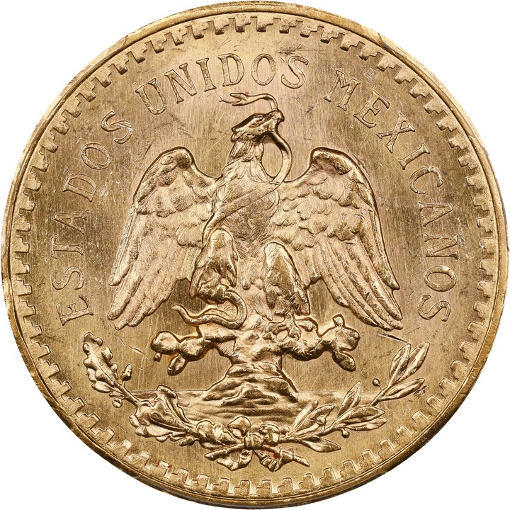 Mexico 50P 37.5g Gold Centenario, 1921-1947 MS [Type] (KM-481) VF20 thumbnail 18