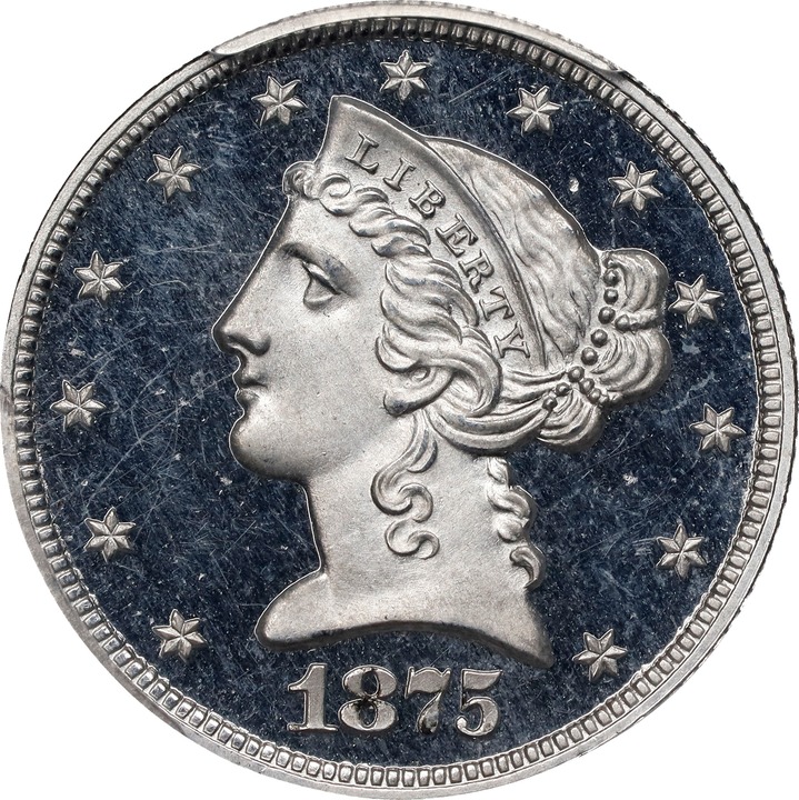 1875 P$5 Aluminum, J-1442 PR DCAM thumbnail 2