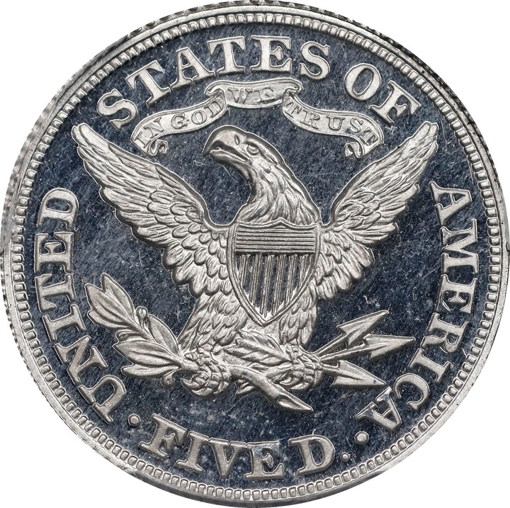 1875 P$5 Aluminum, J-1442 PR DCAM thumbnail 3