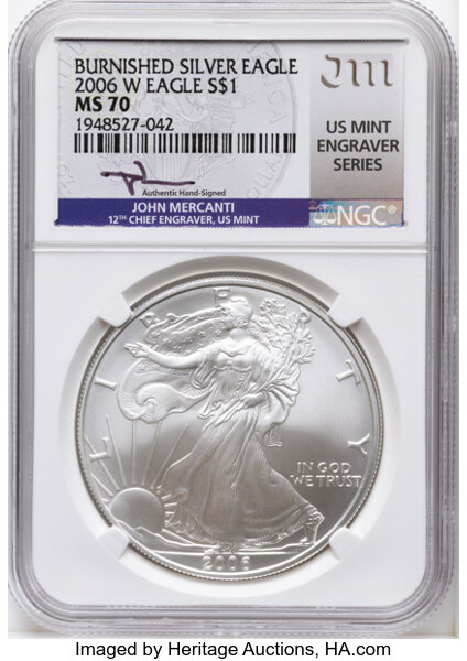 2006-W $1  Silver Eagle, Burnished MS thumbnail 8