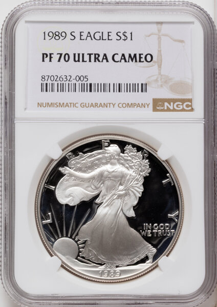 1989-S $1  Silver Eagle PR DCAM thumbnail 3