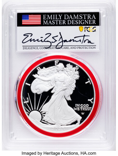 2023-S $1  Silver Eagle PR DCAM thumbnail 9
