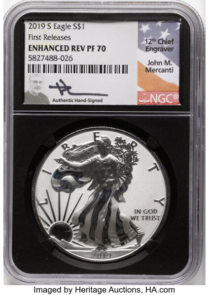 2019-S $1  Silver Eagle, Enhanced Reverse Proof PR thumbnail 7