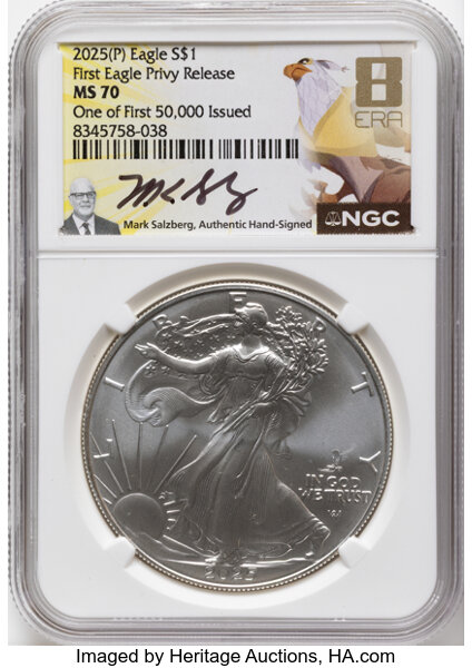 2025-(P) $1  Silver Eagle, Eagle Privy MS thumbnail 9
