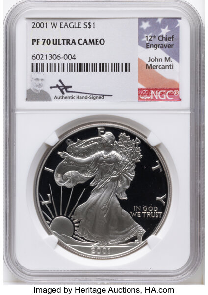 2001-W $1  Silver Eagle PR DCAM thumbnail 4