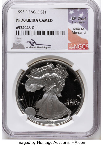 1993-P $1  Silver Eagle PR DCAM thumbnail 4