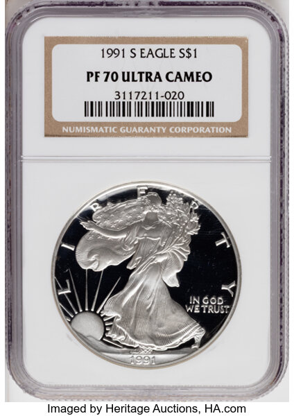 1991-S $1  Silver Eagle PR DCAM thumbnail 3