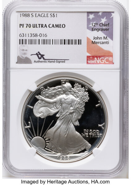 1988-S $1  Silver Eagle PR DCAM thumbnail 4