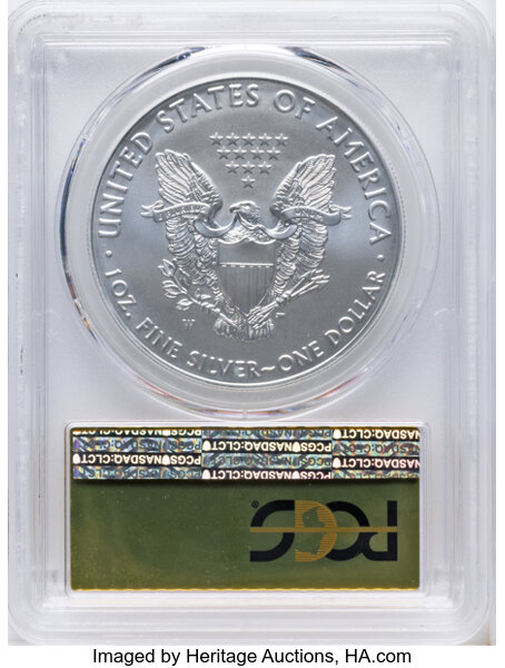 2019-W $1  Silver Eagle, Burnished OGP thumbnail 2