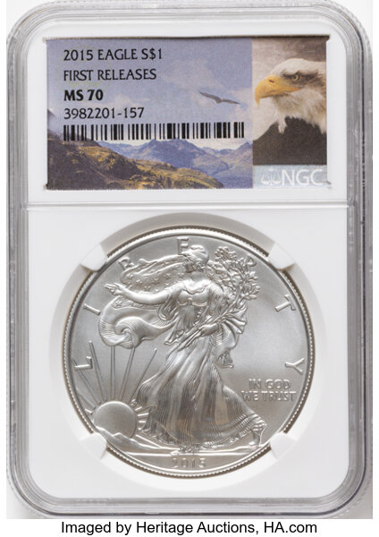 2015 $1  Silver Eagle MS thumbnail 3