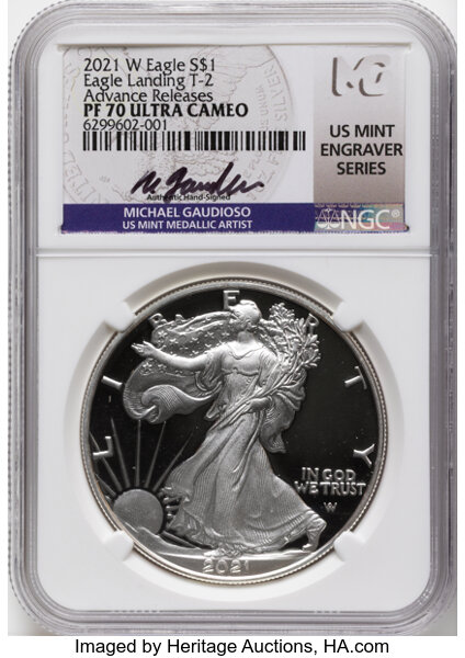 2021-W $1  Silver Eagle, Type 2 PR DCAM thumbnail 9