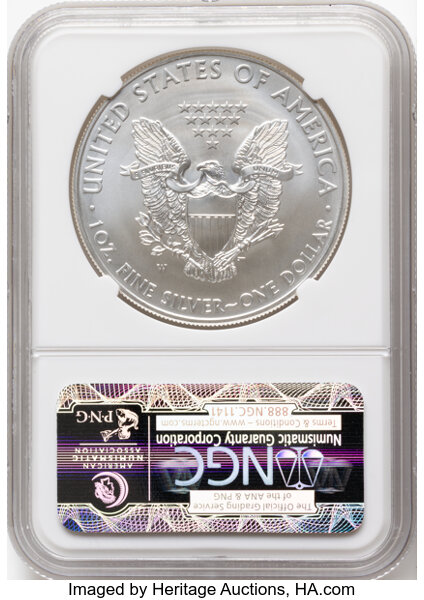 2011-W $1  Silver Eagle, Burnished, 25th Anniversary MS thumbnail 20
