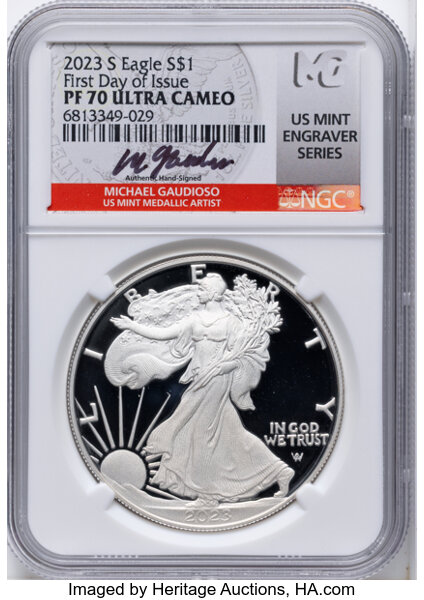 2023-S $1  Silver Eagle PR DCAM thumbnail 4