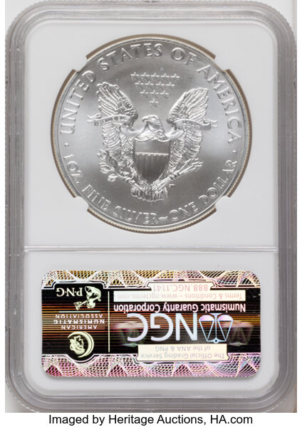 2014 $1  Silver Eagle MS thumbnail 9