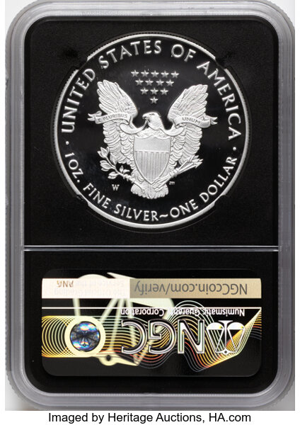 2021-W $1  Silver Eagle, Type 1 PR DCAM OGP thumbnail 2