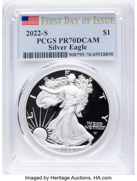 2022-S $1  Silver Eagle PR DCAM thumbnail 14
