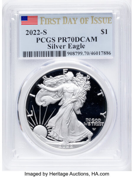 2022-S $1  Silver Eagle PR DCAM thumbnail 10