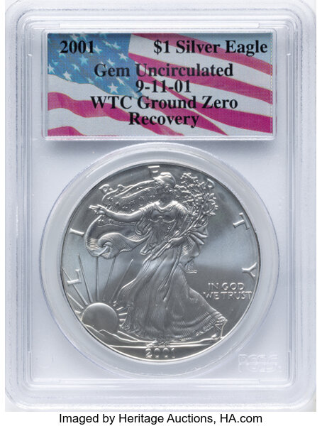 2001 $1  Silver Eagle MS thumbnail 7