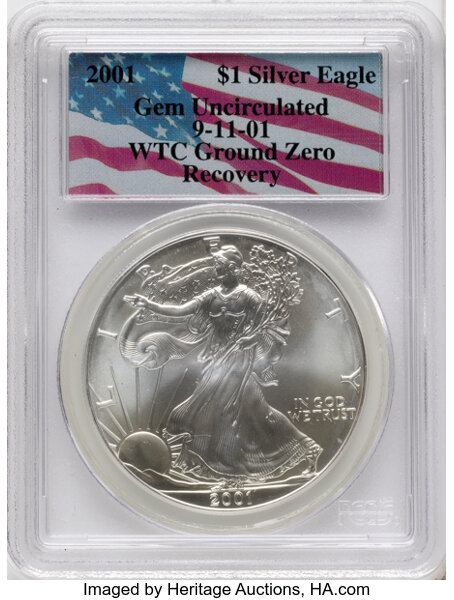 2001 $1  Silver Eagle MS thumbnail 5