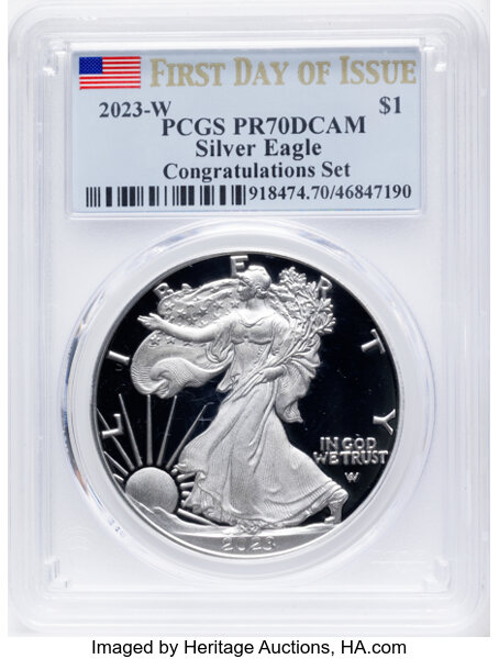 2023-W $1  Silver Eagle PR DCAM thumbnail 12