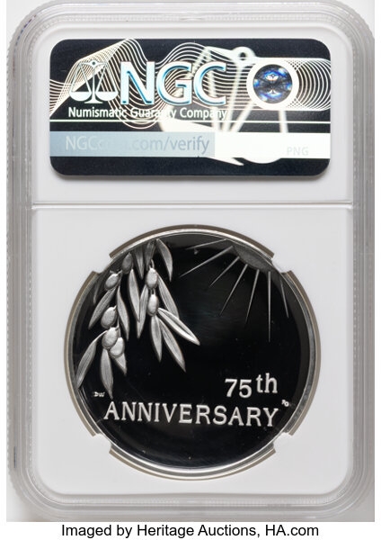 (2020) Medal 1oz Silver, 75th Anniversary World War II PR DCAM thumbnail 6