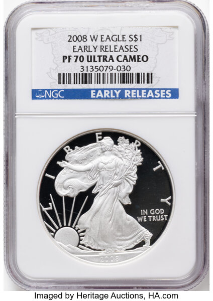 2008-W $1  Silver Eagle PR DCAM thumbnail 3