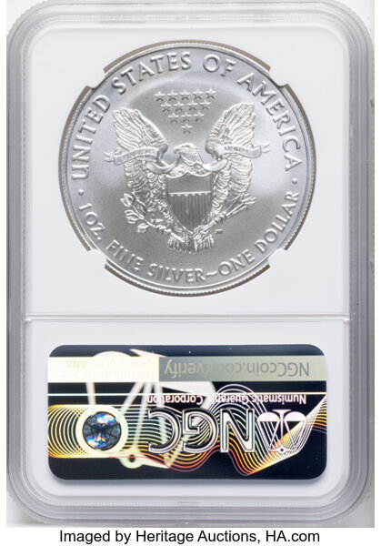 2020-(S) $1  Silver Eagle, Struck at San Francisco Mint MS thumbnail 5