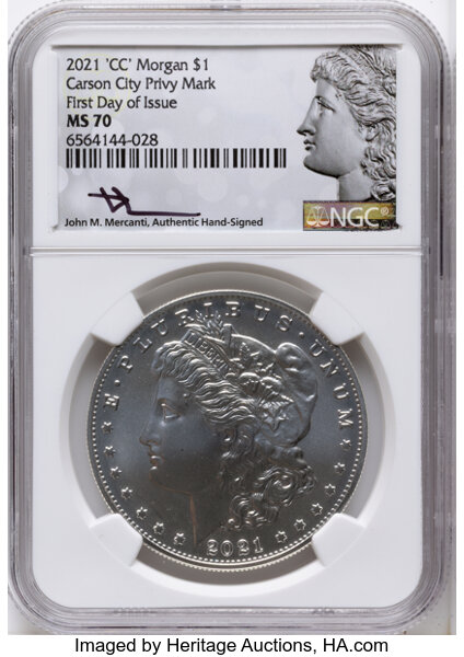 2021-(CC) S$1 Morgan, Privy Mark, 100th Anniversary MS thumbnail 3